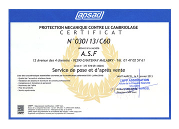certification apsad